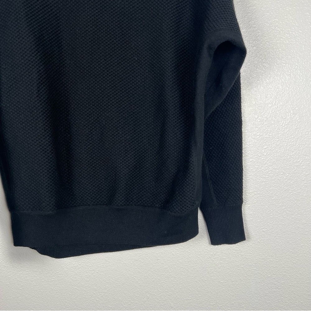 Athleta Waffle Knit Sweater Black Sz S - Picture 4 of 6